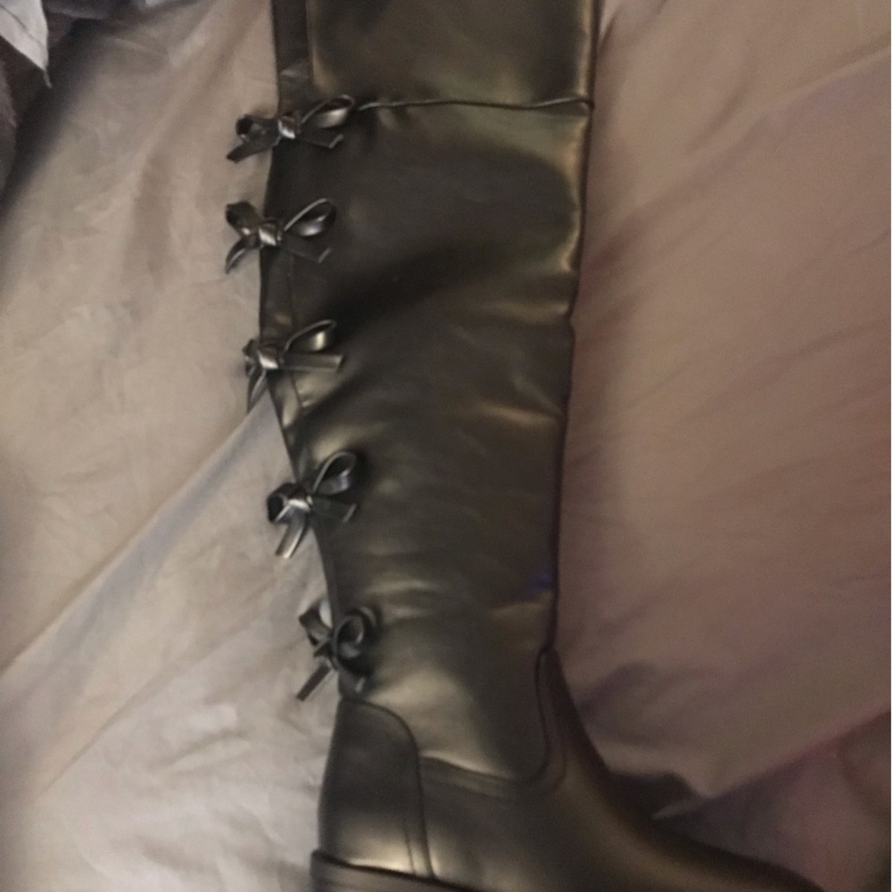 Black over the knee boots 5.5